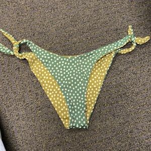 RVCA GREEN POLKA DOT TIE SIDE BOTTOMS